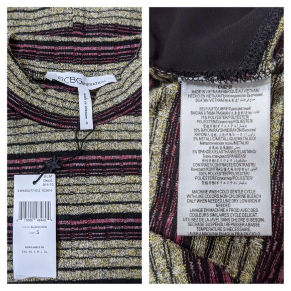 BCBGeneration Pullover Sheer Sleeveless Knit Blouse S - Picture 8 of 9